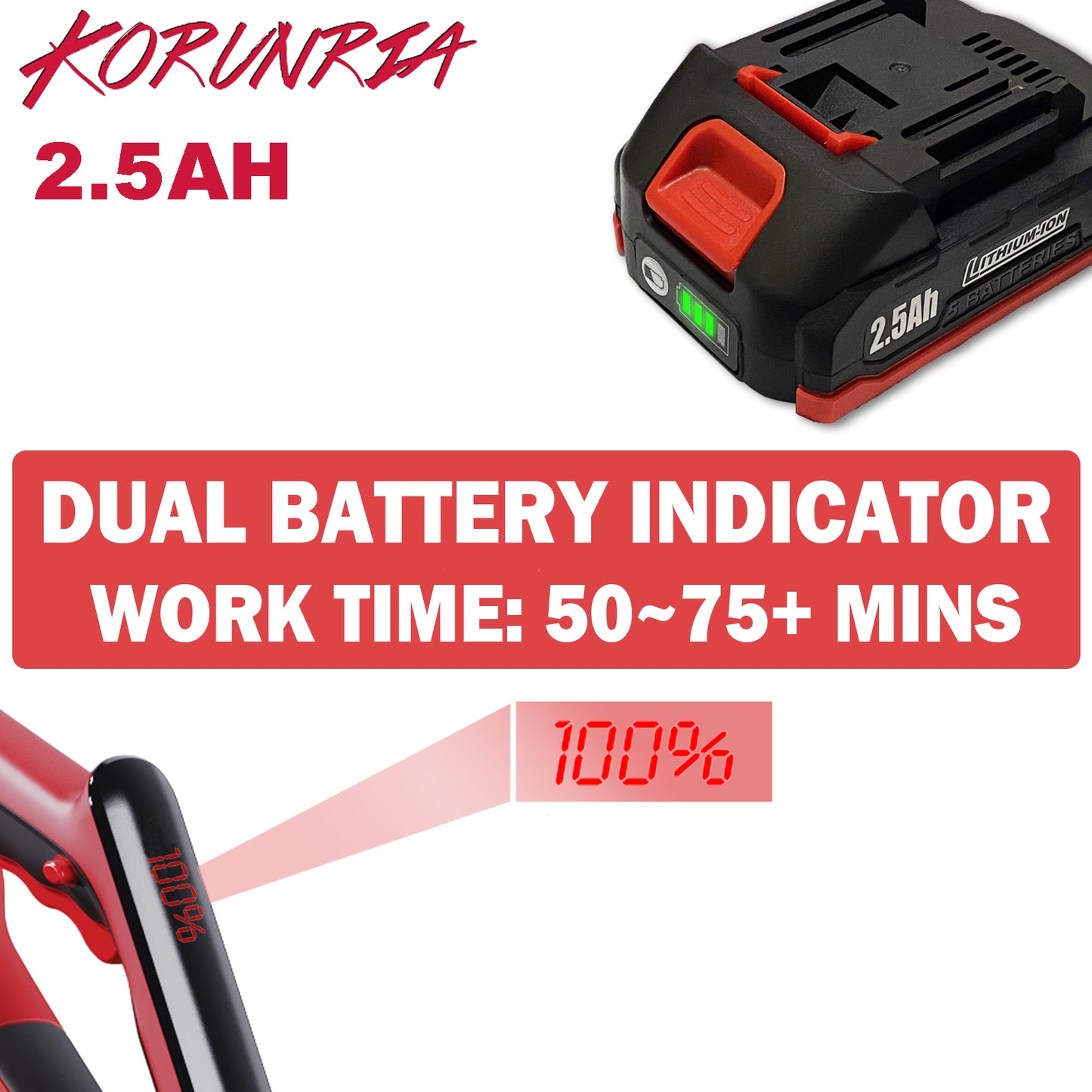 Korunria Cordless Weed Wacker & Edger & Lawn Mower
