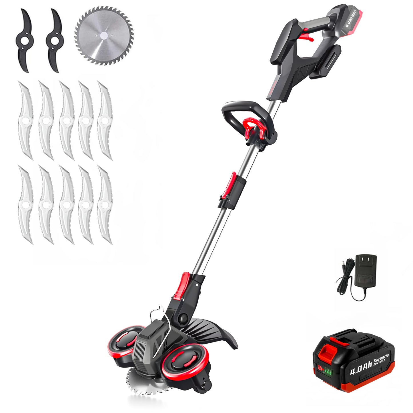 K&GO Force 3-IN-1 Brush Cutter & Mower & Edger With Battery & Charger